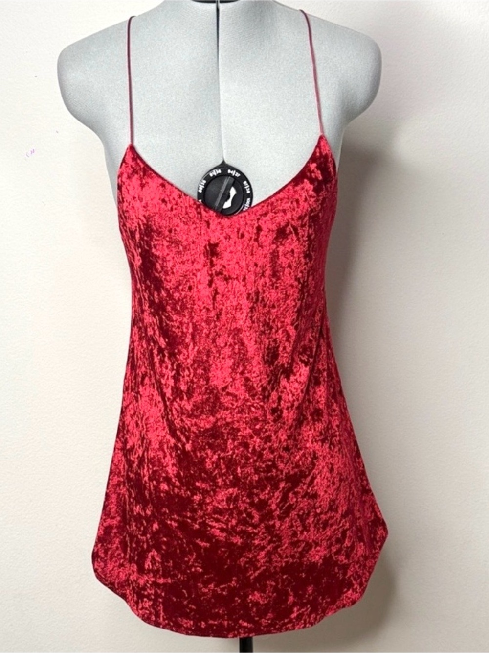 Haute Rogue Red Velvet Chemise Slip Dress NWT Small